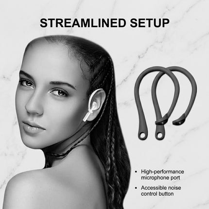 2 Pairs Grey Ear Hooks Anti Lost Secure AirPods 2 2nd 3rd Pro Generation Holder Loops - Image 4