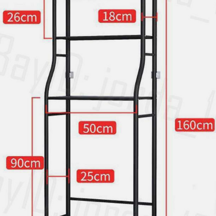 Premium 3 Tier Over Washing Machine Storage - Bathroom Laundry Toilet Shelf Unit