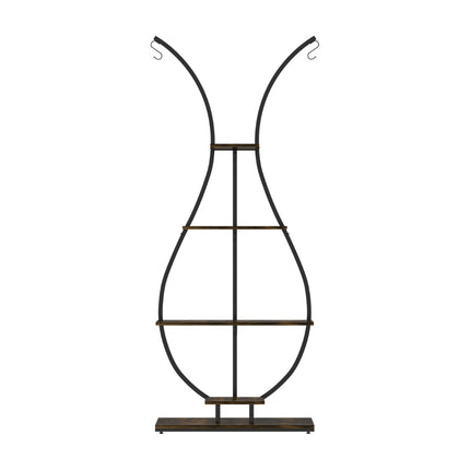 Vase Shape Tall Planter Display RackGarden Plant Stand with 5 Tiers and Hangers