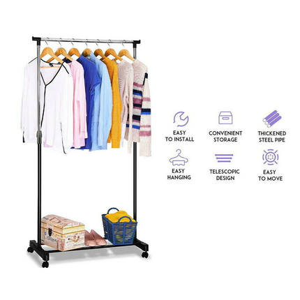 Heavy Duty Clothes Rail Rack Hanging Garment Display Stand Shoe Storage Shelf