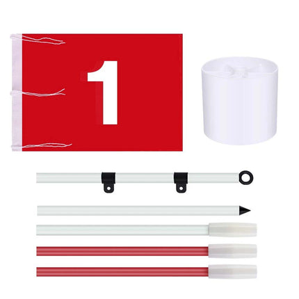 Golf Practice Hole Pole Cup Flag Backyard Stick Putting Flagstick Set 195CM