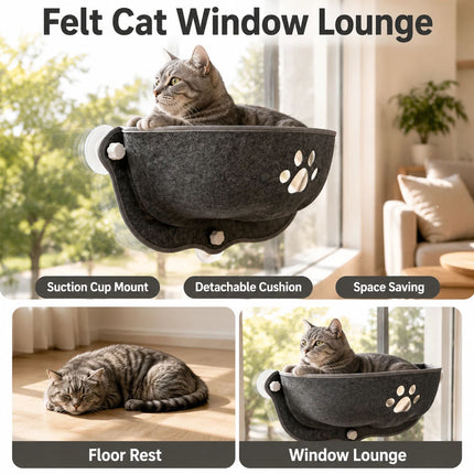 Cat Window Hammock With Strong Suction Cups Pet Kitty Hanging Sleeping Bed NEW