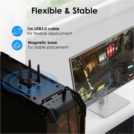 AX1800 WiFi 6 USB 3.0 Dual Band Wireless Adapter 4 Antennas for Windows 10 11