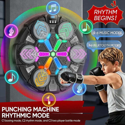 Music Punching Machine Bluetooth Wall Mounted Boxing Trainer Toy