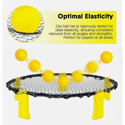 Outdoor Team Roundnet Game Set Beach Ball Games with Carrying Bag 3Balls Durable