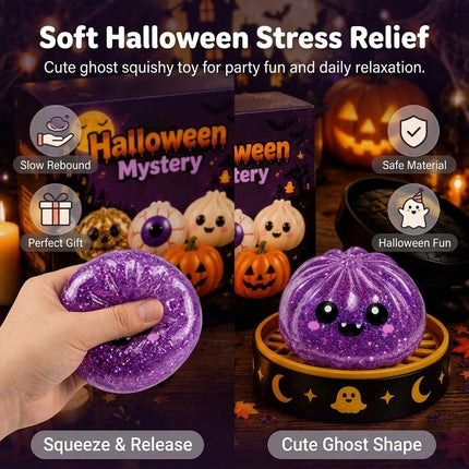 Halloween Spooky Steamers Dumpling Squishies, Slow Rising Squishy Dumplings