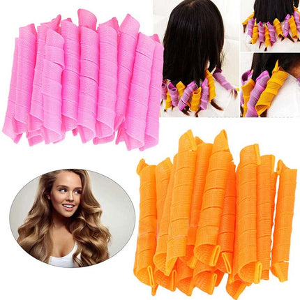 40Pcs Magic Hair Curler No Heat Leverage Curlers Formers Spiral Styling Rollers