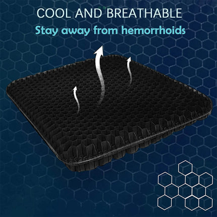 Double Layer Gel Honeycomb Seat Comfort Support Cushion Cooling Flex Pain Relief