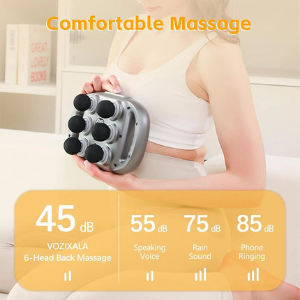 6 Head Massagers Deep Tissue Percussion Massager Muscle Vibrating Pain Relief