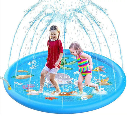 170CM Outdoor Kids Splash Sprinkler Water Play Pad Mat Inflatable Spray Pool Toy