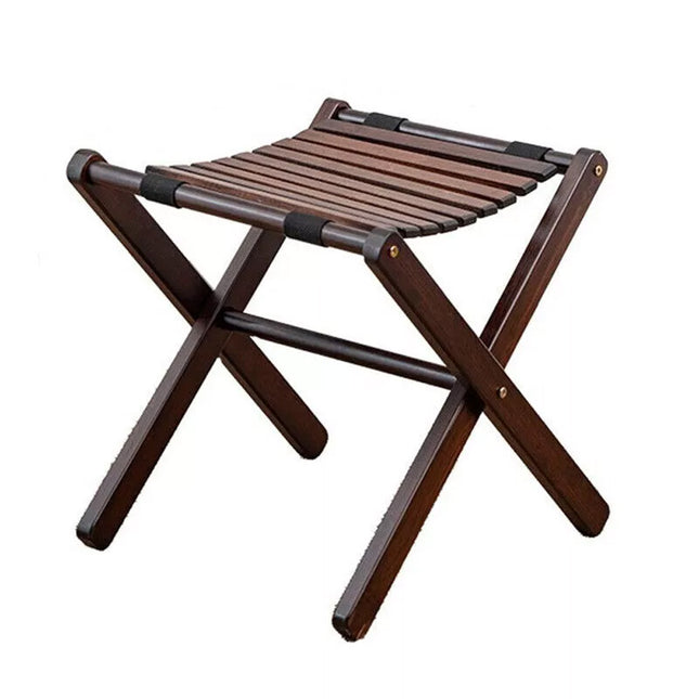 Foldable Bamboo Wooden Stool Small Portable Camping Fishing Seat Outdoor Bench