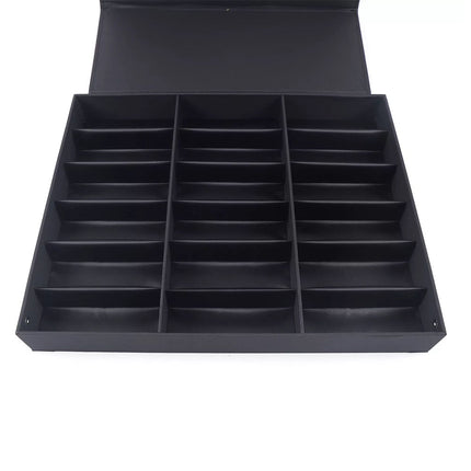 18 Grids Sunglasses Glasses Display Storage Case Box Organizer Holder Black