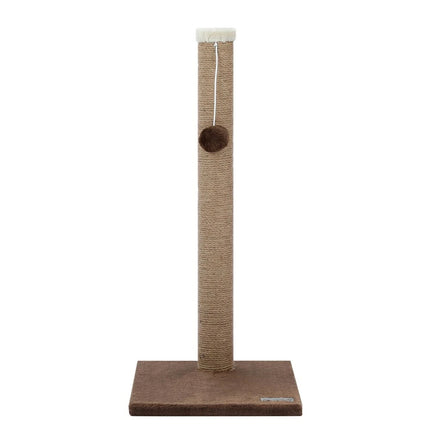 Cat Scratching Post Kitten Tree Single Sisal Scratcher Pole with Toy 65cm Tall