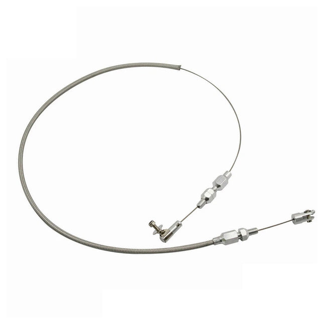 24" Universal Accelerator Throttle Cable Braided Stainless Steel For Ford Chevys