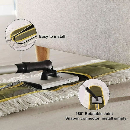Microfiber Flat Mop Commercial Dust Mop Telescopic Handle Floor Yocada Clean