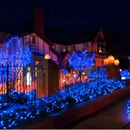 200 LED 20.9M Blue Solar Christmas Wedding Party Fairy String Lights