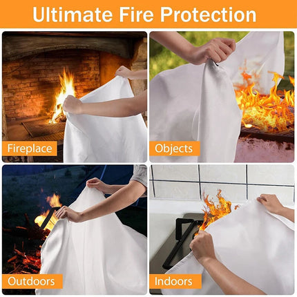 2PK Fire Blanket 1mx1m For Home Kitchen Office Caravan Emergency Australian Standard