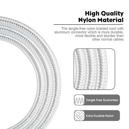 1.8M Compatible Nylon Braided USB C to USB C Cable Increased Durability