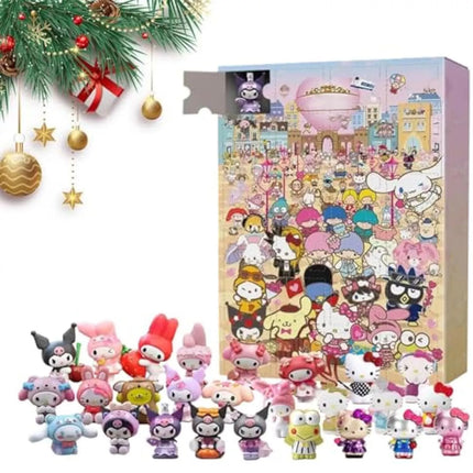 Christmas Advent Calendar Cute Cartoon Anime Figures Countdown Calendar