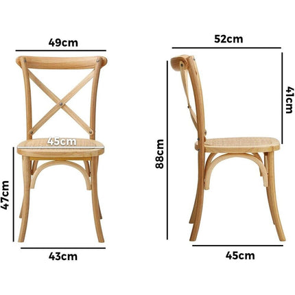 Set of 2 Dining Chair Timber Wooden Kitchen Chair Home Furniture