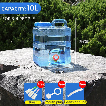 Portable Outdoor Water Container Tank for Camping Car Household Drinking Storage (10L)
