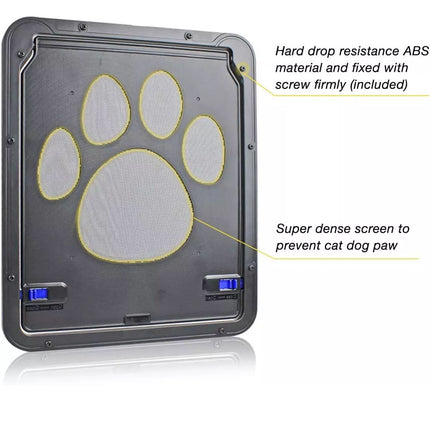 Pet Dog Cat Screen Door Pet Magnet Flap Automatic Safe Lockable Security Window