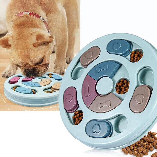 Dog Treat Dispenser Puppy Feeder Puzzle Game Interactive Toy Pet Training Supply