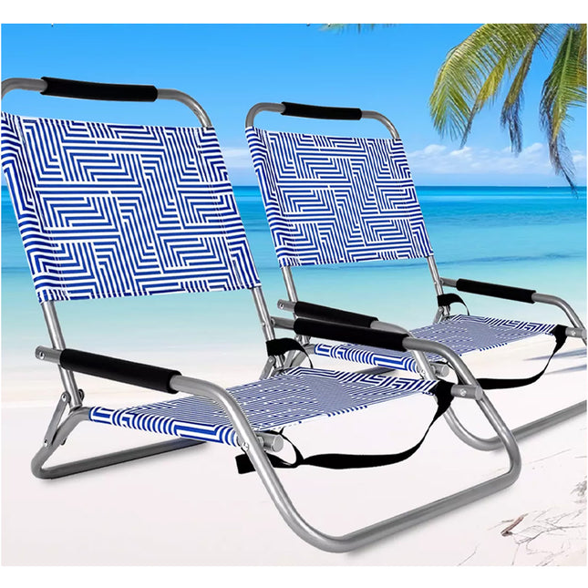 2x Portable Beach Chair Folding Foldable Summer Camping Outdoors