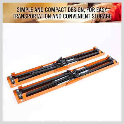 2Pc Sawhorse Metal Folding Non-slip Surface Saw Horse 120KG Capacity
