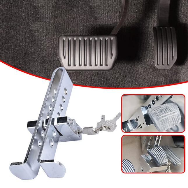 Car Anti Theft Brake Clutch Pedal Lock Adjustable Security Device with  8 Holes