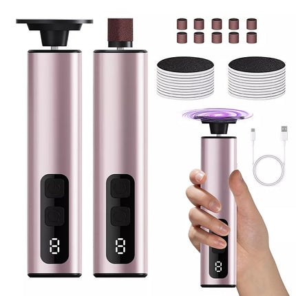 Electric Callus Remover Powerful Electric Foot File Grinder Sander Machine Speed Rose gold