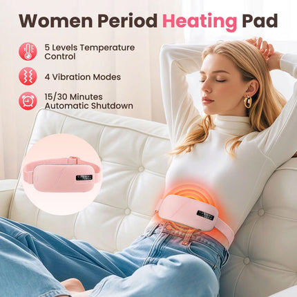 Electric Heating Menstrual Pad Waist Belt Massager For Period Pain Relief Cramps
