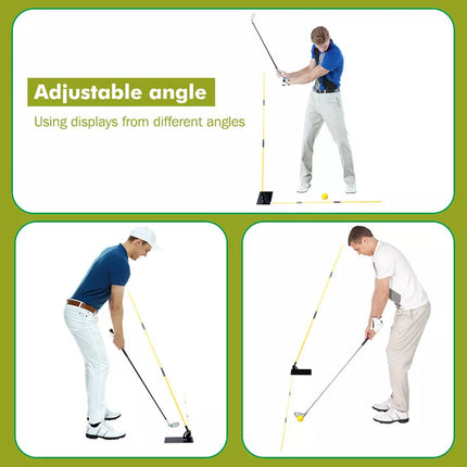 Golf Swing Practice Plate Alignment Stick Holder Training Aid Stick Base Set