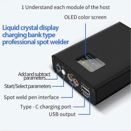 30 Gears Mini Spot Welder Machine Portable LCD Display Battery Welding Tool Kit