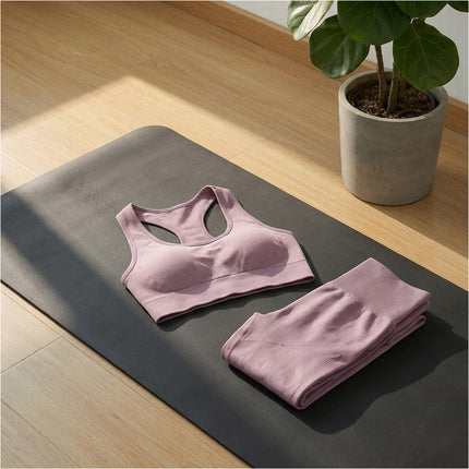 2pc Women Seamless Yoga Vest Suit Bra Pants Sportswear Fitness Sport Gym Running