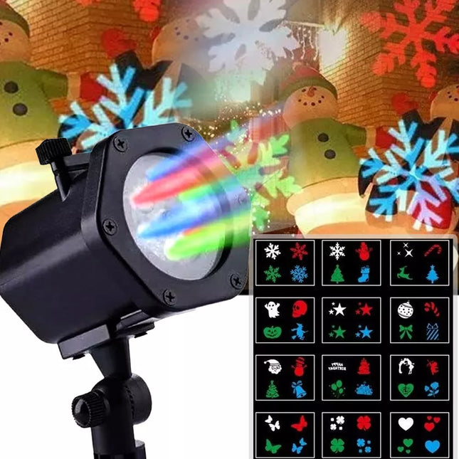 Christmas Projector Laser Lights 12 Patterns LED Party Décor Snow Light Party