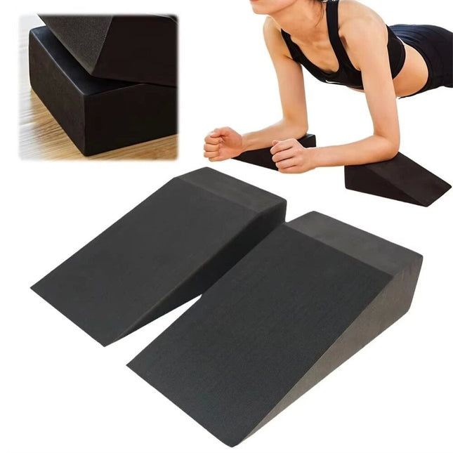 2PCS Wedge Stretch Slant Squat Board Slanting Yoga Block Exercise Gym Fitness