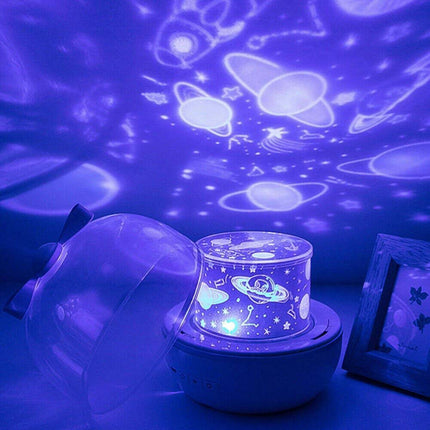 LED Light Projector Starry Sky Romantic Rotating Music Lamp