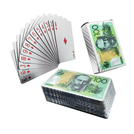 Gold Silver Plated Playing Cards $100 Poker 54 Deck Casino Waterproof