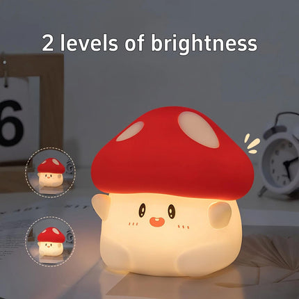 Mushroom Night Light Touch Control W/2 Levels Of Brightness &Timing Cute Decorat