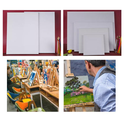 5x Artist Blank Stretched Canvas Canvases Art Large White Range Oil Acrylic Wood 40*50CM