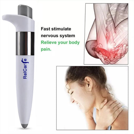 Electronic Pulse Analgesia Pen Pain Relief Sciatica Joint Point Massage Pen  (white)