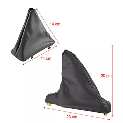 T-Bar + Handbrake Boot cover Set Black Leather For Ford Falcon FG FG-X 2008-2018