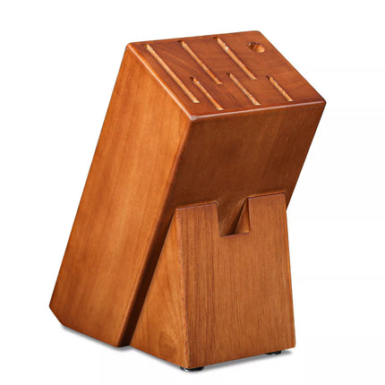 Acacia Wood Kitchen Knife Block Storage Chef Knife Sharpening Rod Holder
