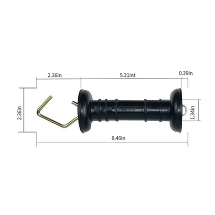 10pcs Heavy Duty Electric Fence Arch Hook Gate Handle Spring Inside Insulator