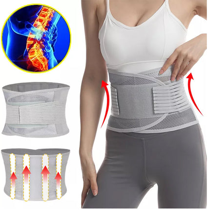 Therapy Lumbar Lower Back Brace Support Belt Sciatica Pain Relief Posture Unisex L