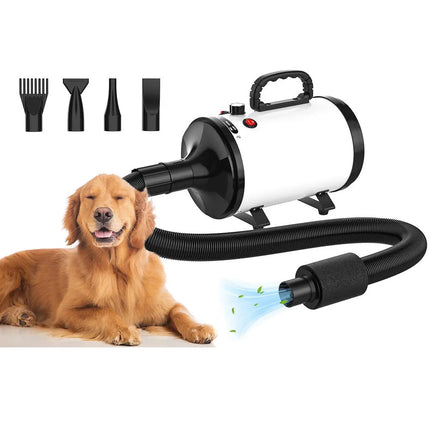 Black 2800W Pet Hair Dryer Dog Grooming Blow Speed Hairdryer Blower Heater Low Noise