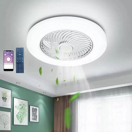 72W LED Ceiling Fan Dimmable Light Adjustable Wind Speed With Smart APP Remote