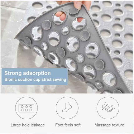 Non-Slip Bath Mat Anti Mould Shower Mats TPE Bathroom Bathtub Suction Mat Floor