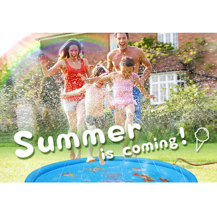 170CM Outdoor Kids Splash Sprinkler Water Play Pad Mat Inflatable Spray Pool Toy